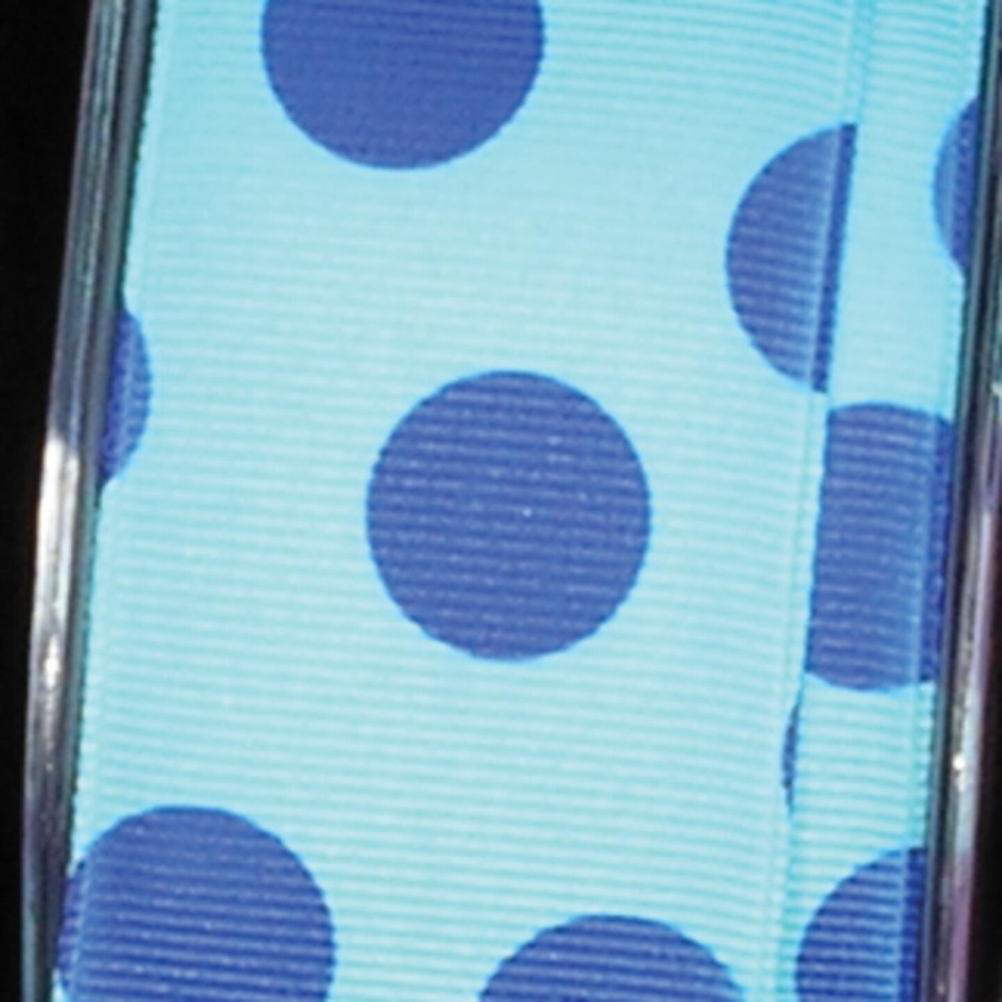 The Ribbon People Turquoise Blue Polka Dotted Wired Craft Ribbon 1.5" x 27 Yards