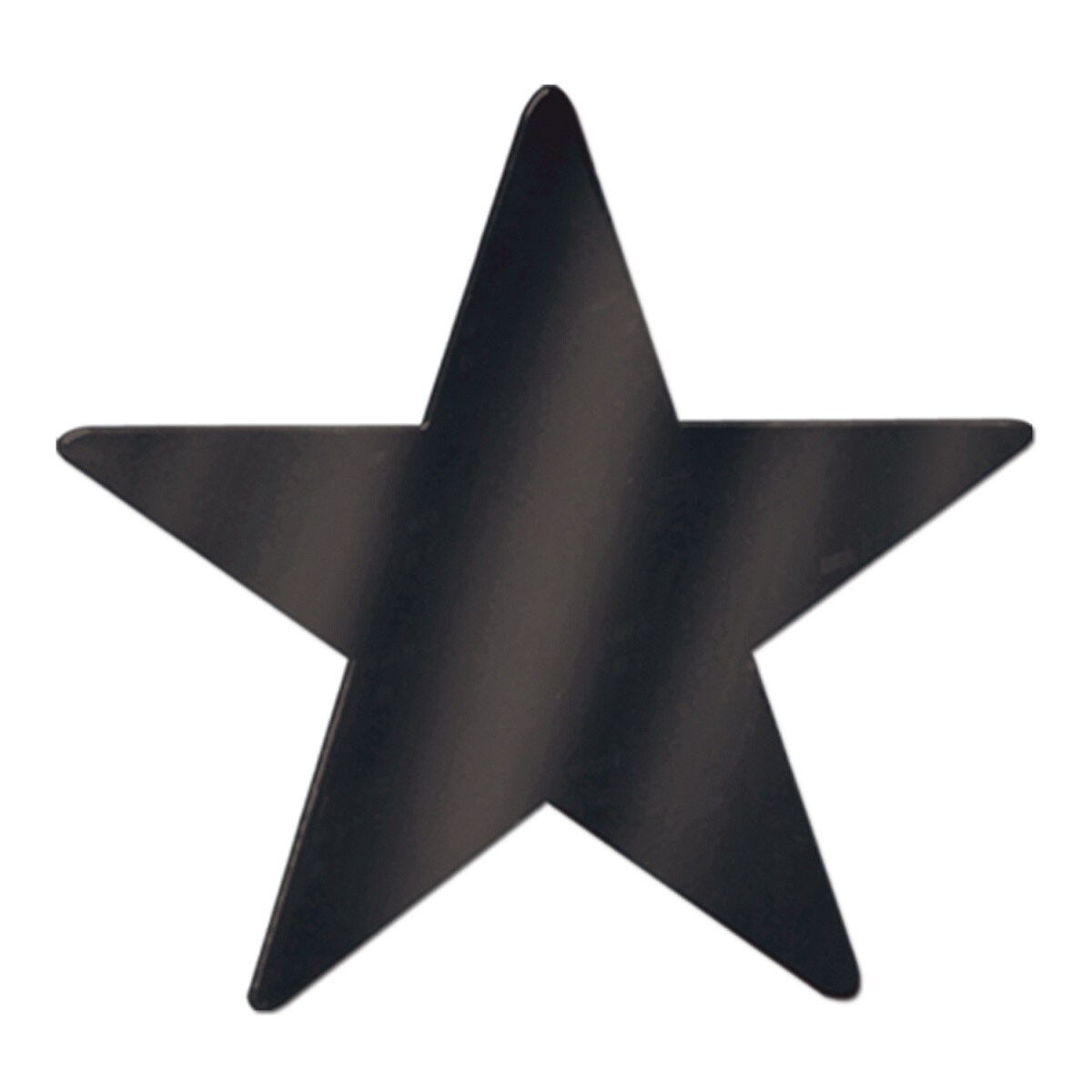 Beistle Club Pack of 72 Starry Night Themed Black Metallic Foil Star Cutout Party Decorations 5&#x22;