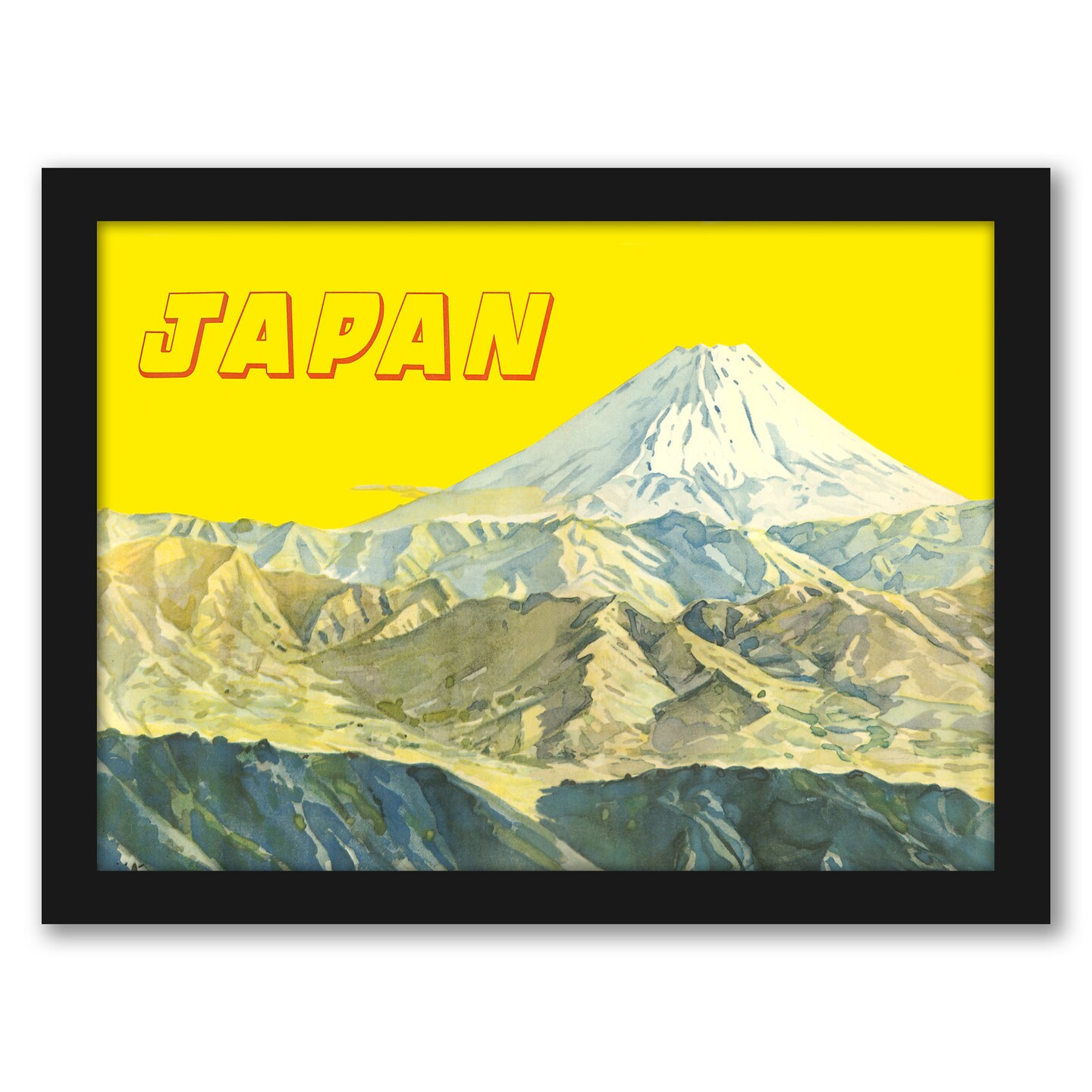 Travel Poster For Japan by Found Image Press Frame  - Americanflat