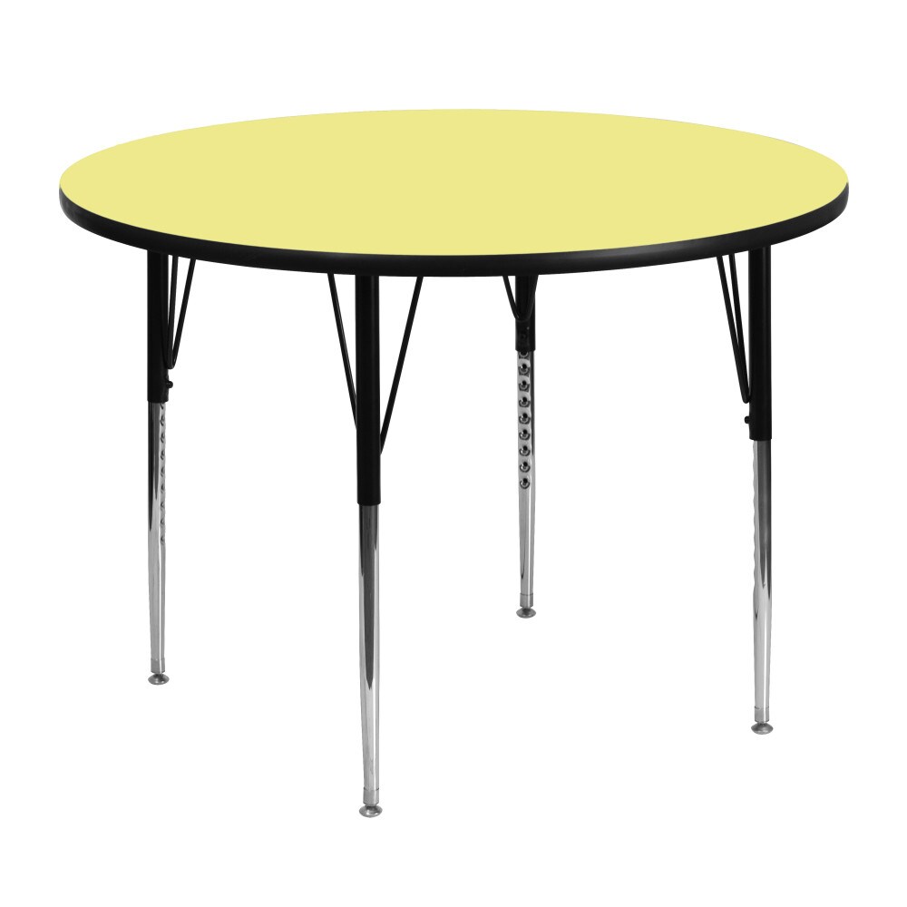 Emma and Oliver 48" Round Laminate Adjustable Activity Table