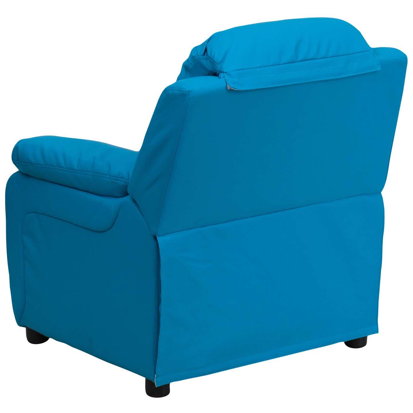 Emma and Oliver Deluxe Padded Contemporary Kids Recliner with Storage Arms