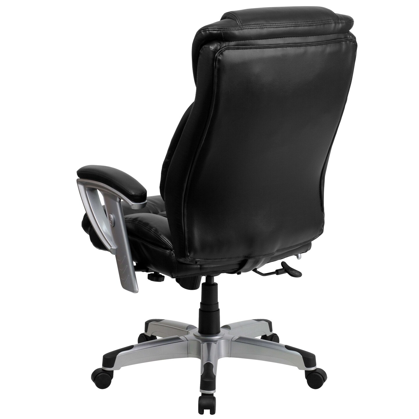 Emma and Oliver 400 lb. Big &#x26; Tall High Back Ergonomic Office Chair, Silver Adjustable Arms