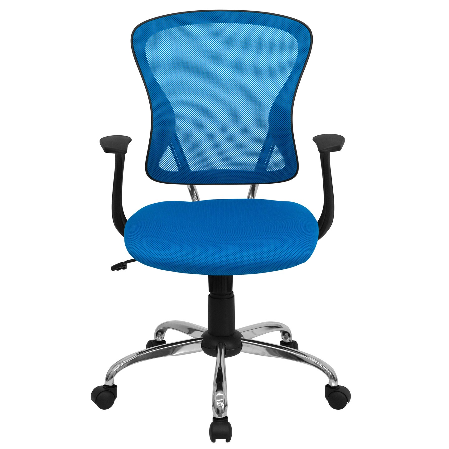 Emma and Oliver Mid-Back Mesh Swivel Task Office Chair with Chrome Base and Arms