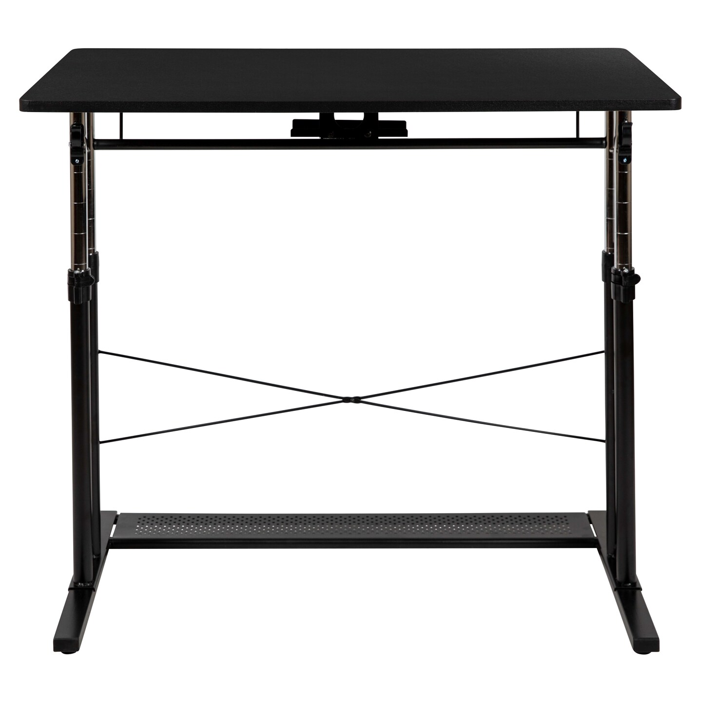 Emma and Oliver Height Adjustable (27.25-35.75&#x22;H) Sit to Stand Home Office Desk