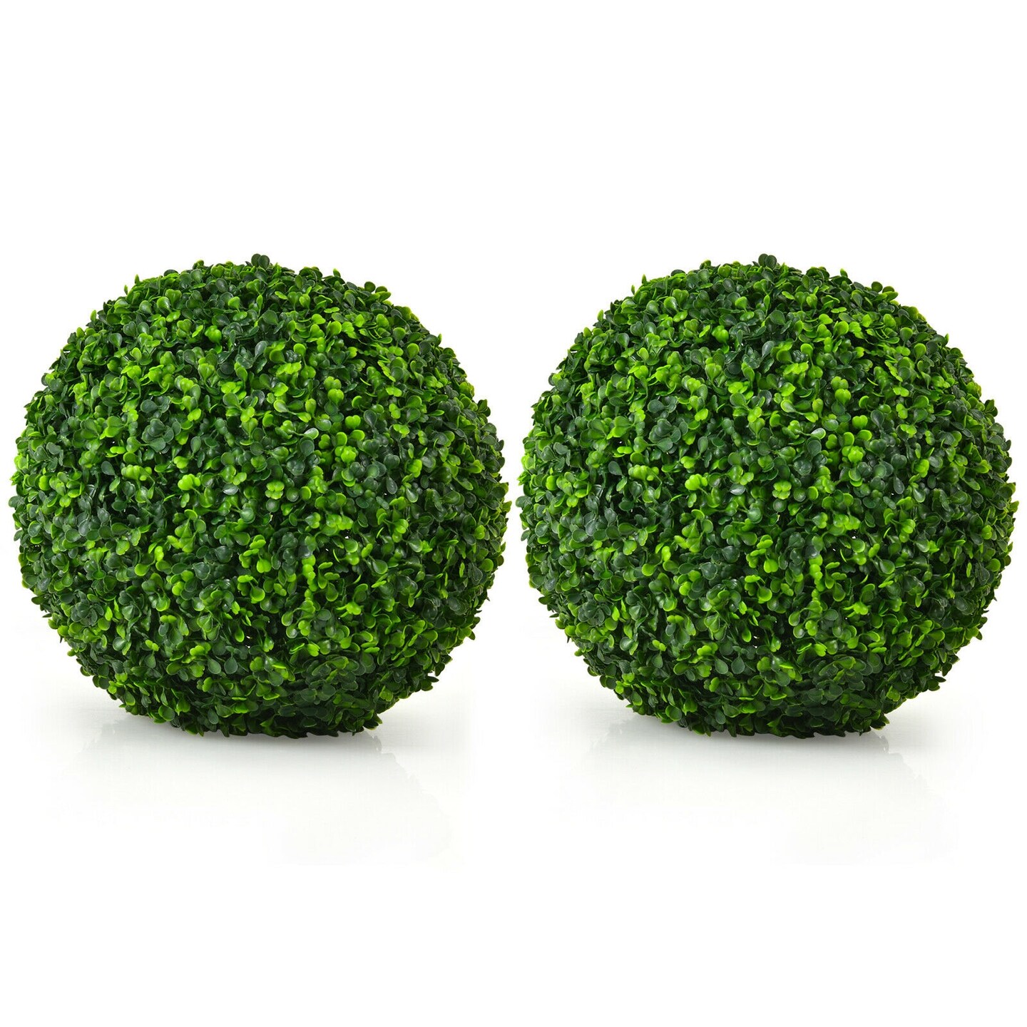 2 Pieces Artificial Boxwood Topiary UV Protected Indoor/Outdoor Balls