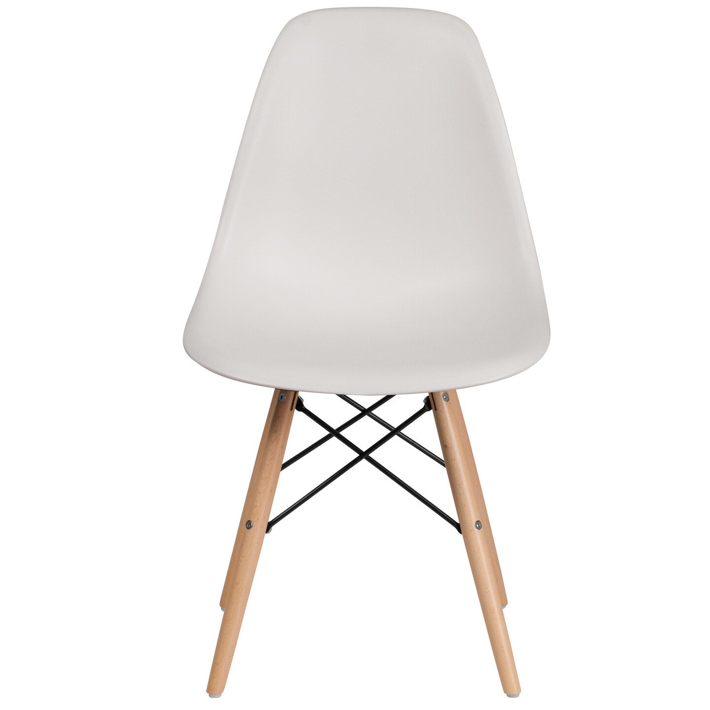 Merrick Lane Elton Series Polypropylene Accent Chair with Metal Braced Wooden Legs