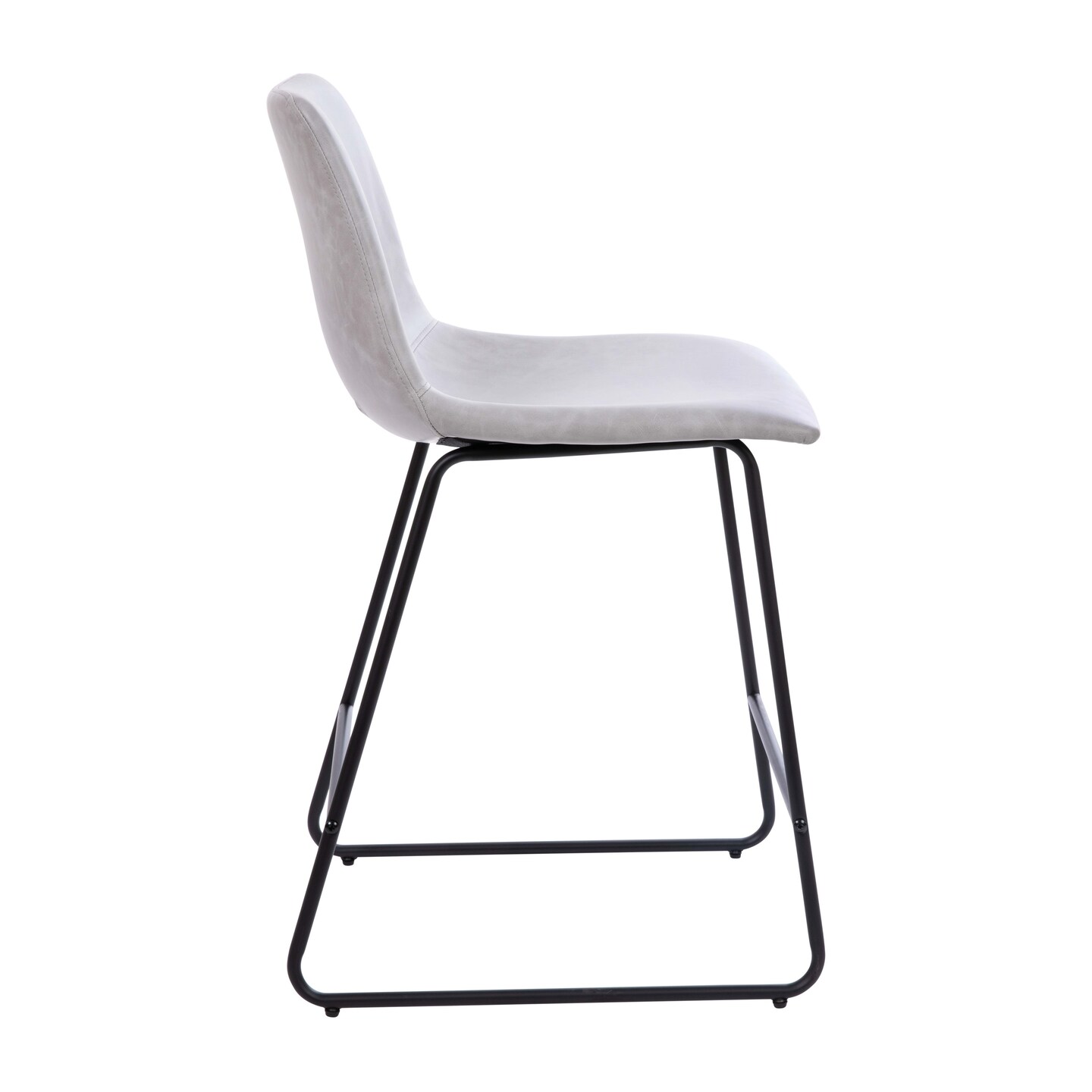 Merrick Lane 24 inch Faux Counter Height Bucket Seat Stools, Set of 2