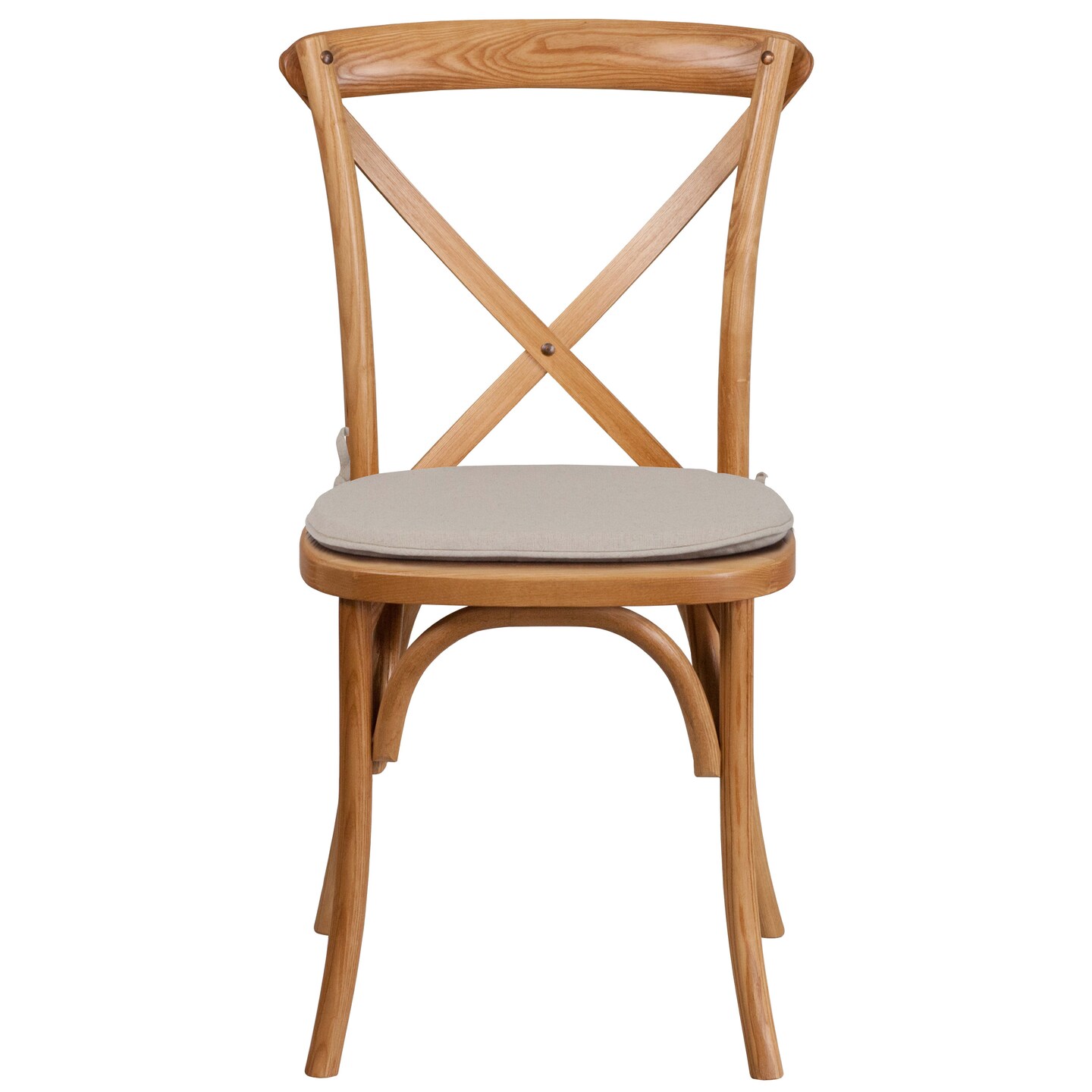 Merrick Lane Davisburg Stackable Wooden Cross Back Bistro Dining Chair with Cushion
