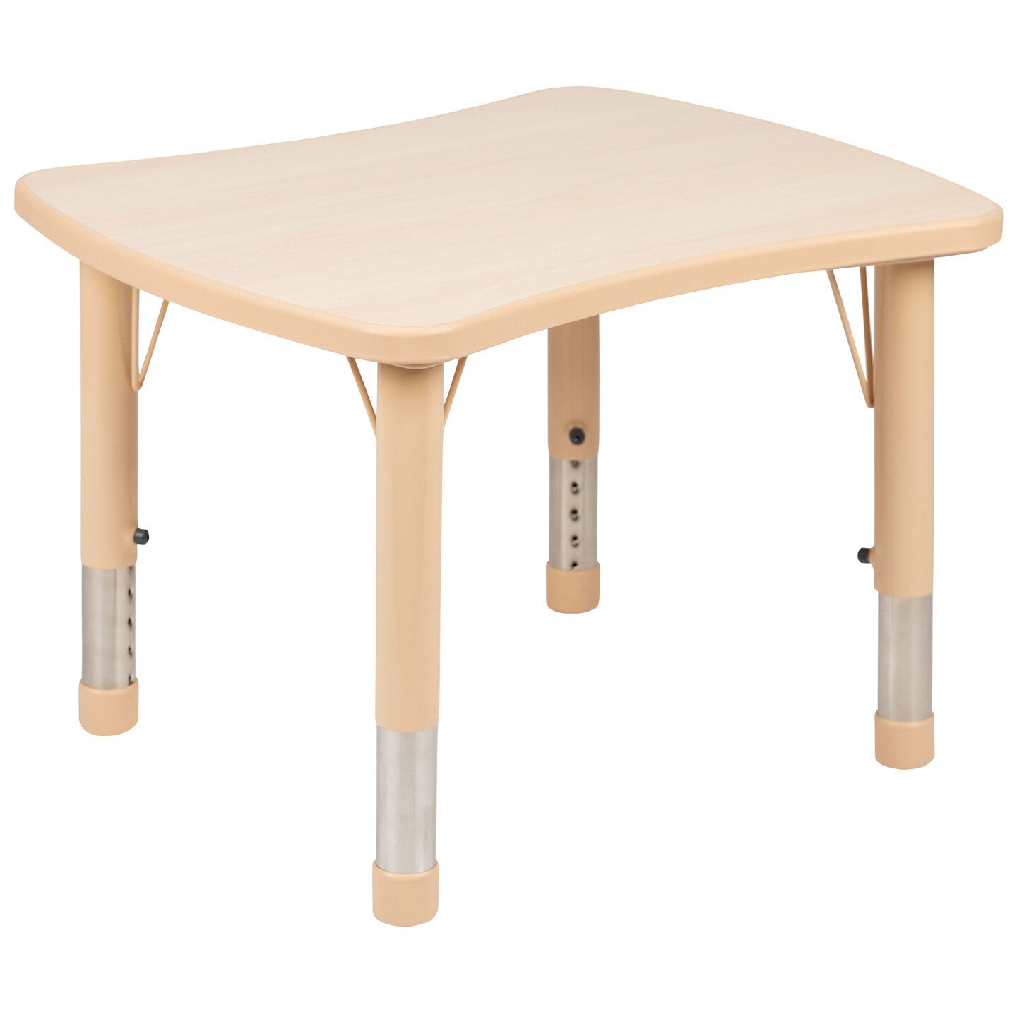 Emma and Oliver 21.875&#x22;W x 26.625&#x22;L Rectangular Plastic Height Adjustable Activity Table