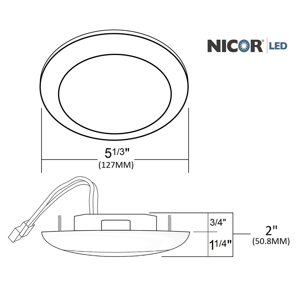 NICOR 4 in. White LED Surface Mount Retrofit in 3000K