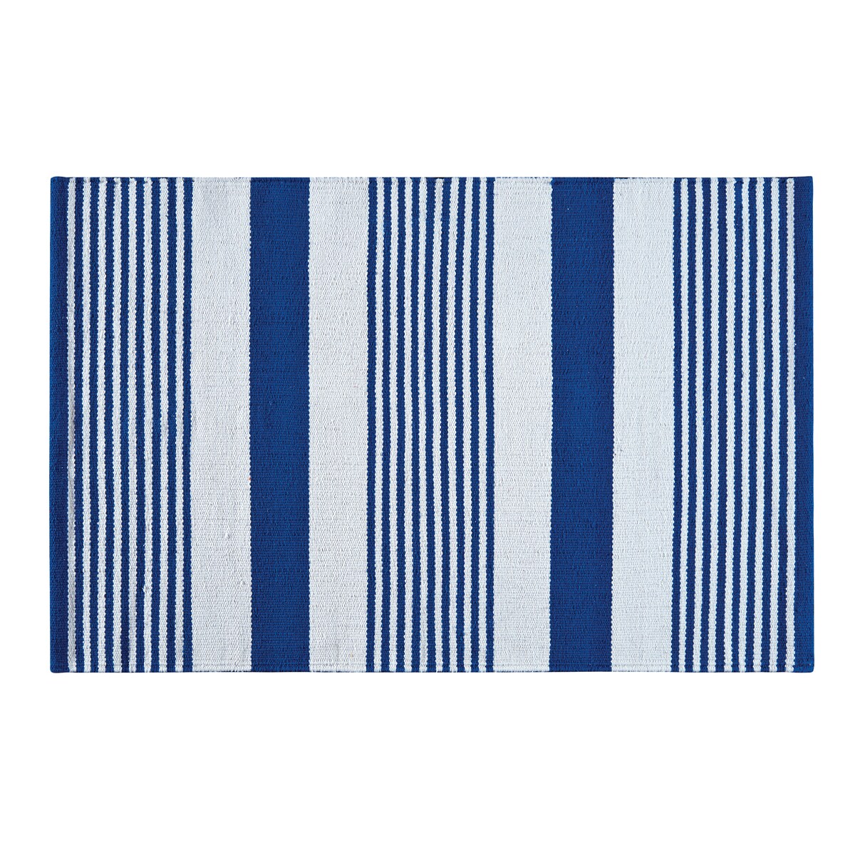 2&#x27;0&#x22; x 5&#x27;0&#x22; Blue &#x26; White July Fourth Woven Rug