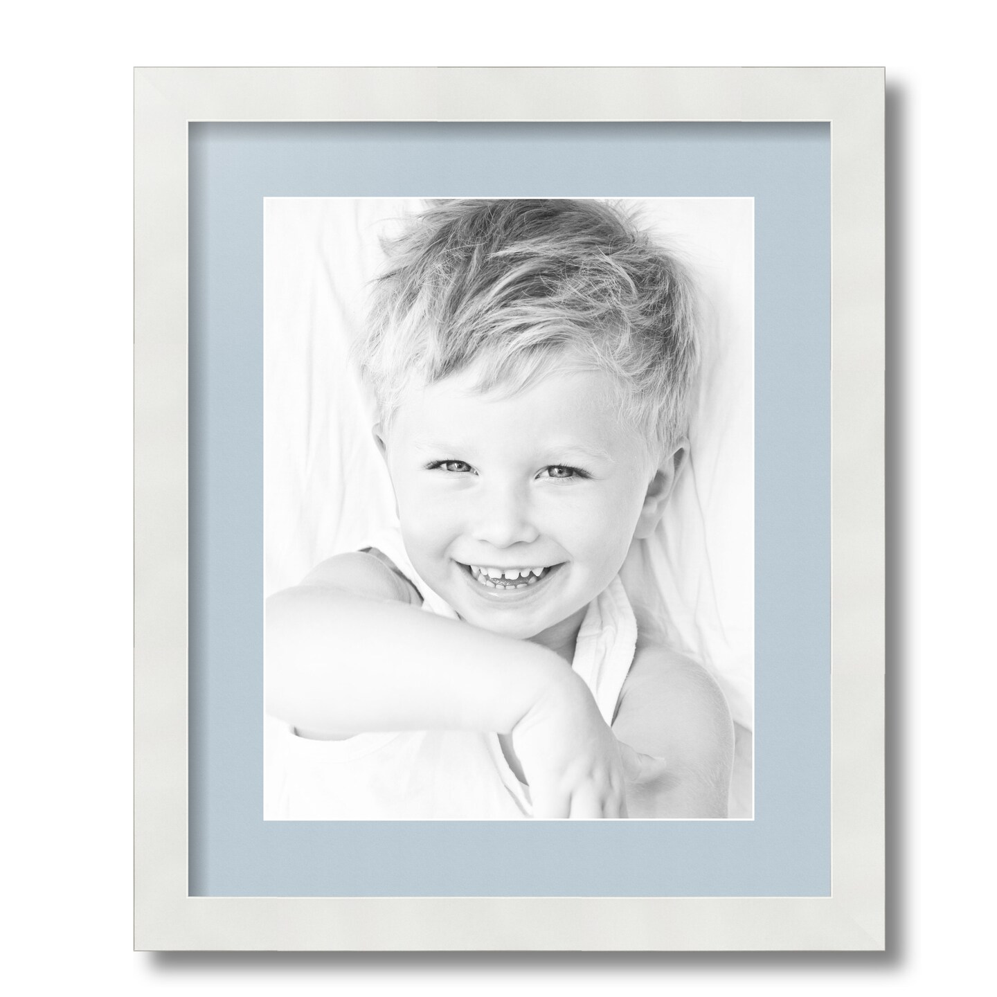 ArtToFrames 15x18&#x22; Matted Picture Frame with 11x14&#x22; Single Mat Photo Opening Framed in 1.25&#x22; White and 2&#x22; Mat (FWM-3966-15x18)
