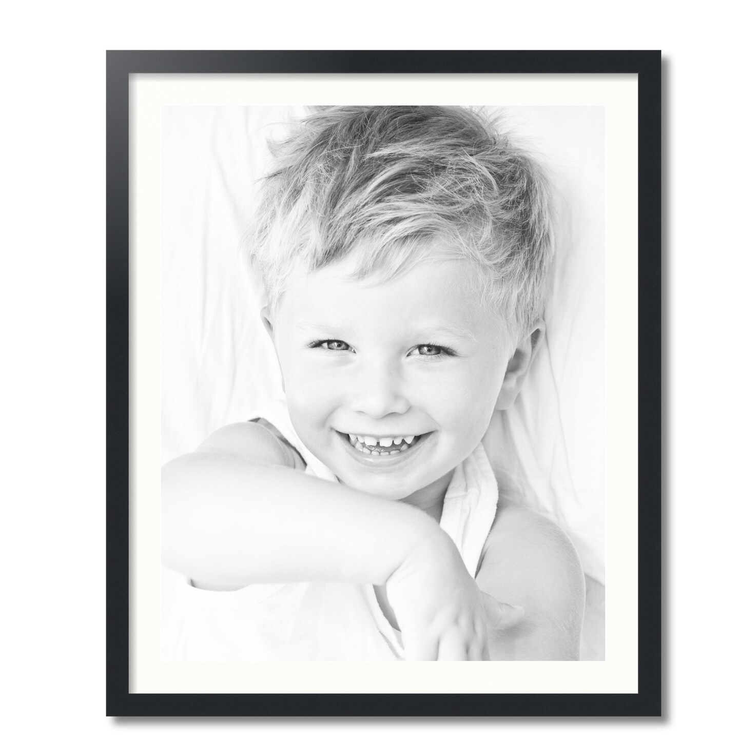 ArtToFrames 28x34" Matted Picture Frame with 24x30" Single Mat Photo Opening Framed in 1.25" Black and 2" Mat (FWM-3926-28x34)