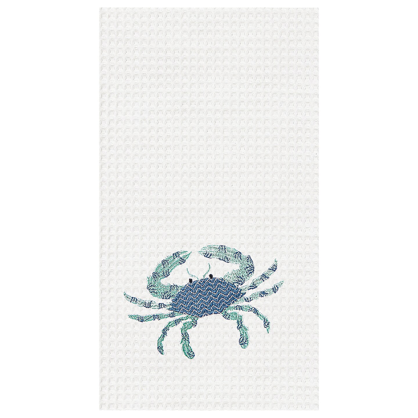 Blue Crab Waffle Weave Cotton Kitchen Towel Michaels