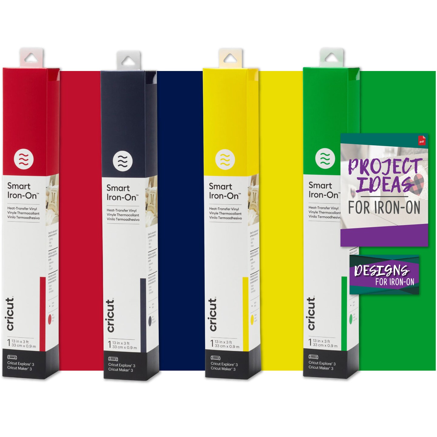 Cricut Smart Everyday HTV Iron-On (4) Roll 3 ft Bundle