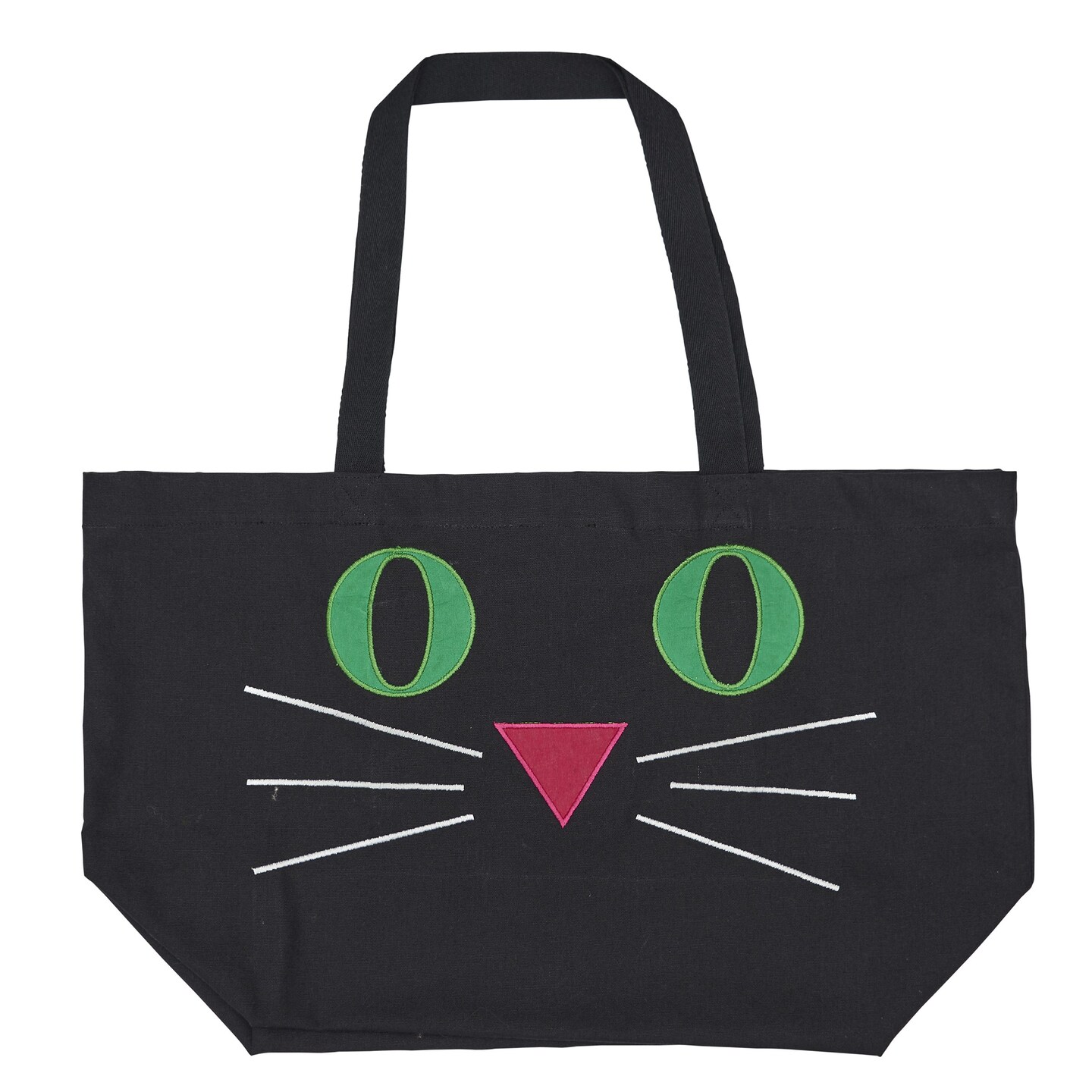 Black Cat Face Halloween Tote Bag