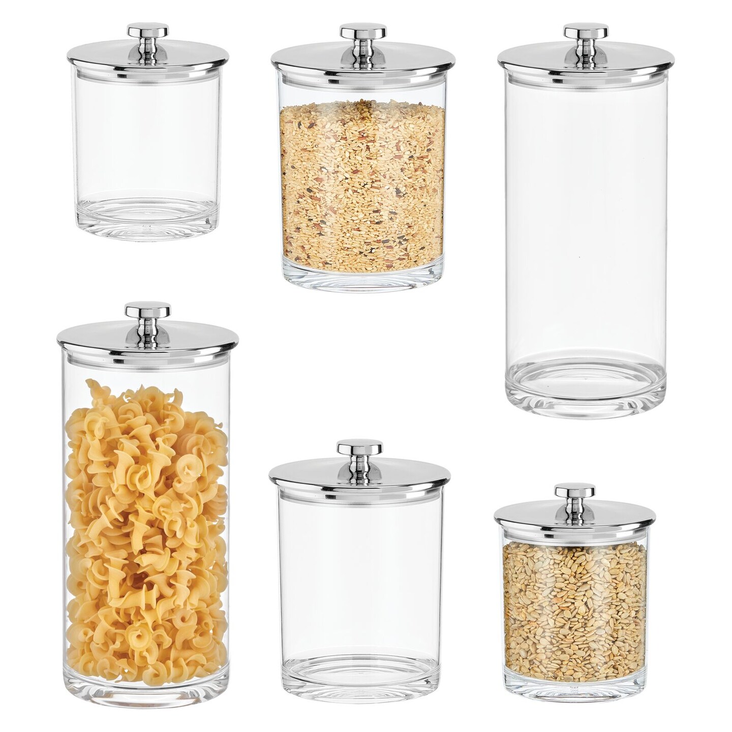 mDesign Kitchen Airtight Apothecary Acrylic Canister