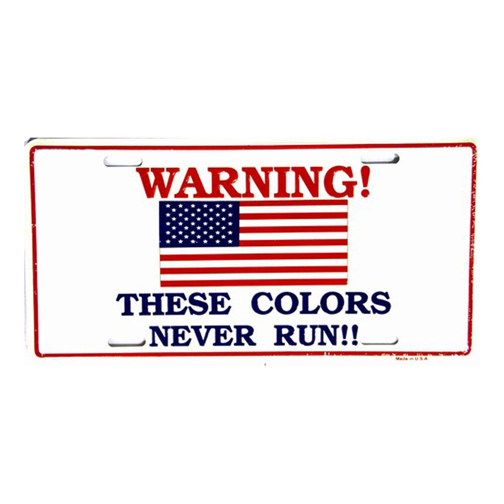 Smart Blonde Warning These Colors Never Run Vanity Metal Novelty License Plate Tag Sign