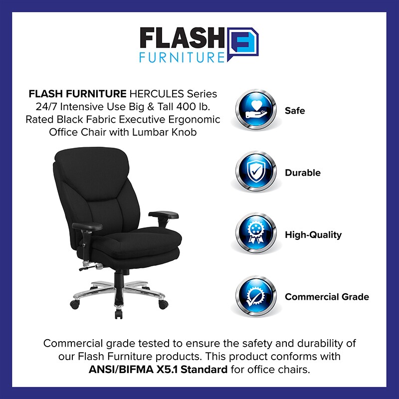 Flash Furniture Black 247 High Back-400LB