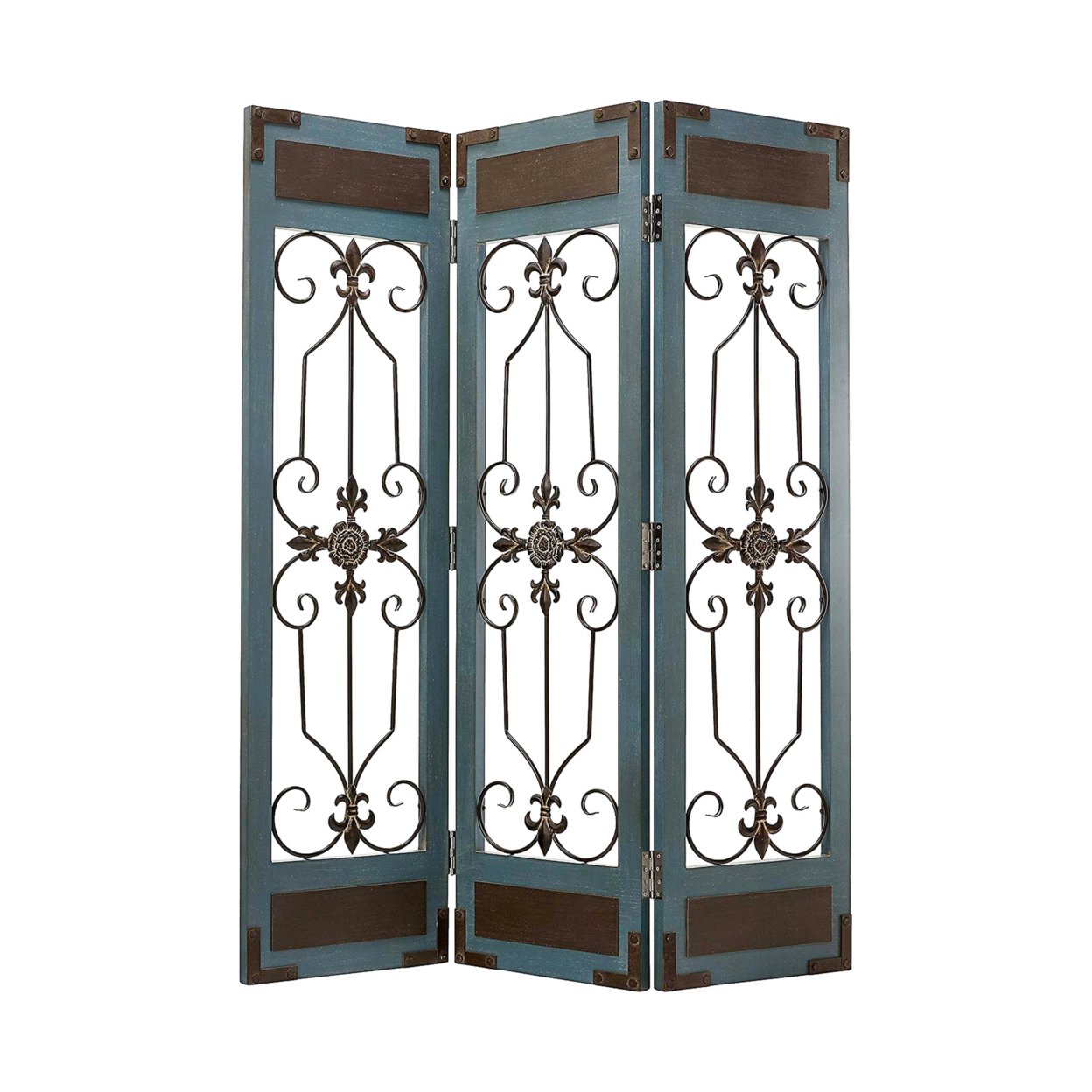 Screen Gems Home Decorative Indoor Wooden Metal Screen - 60&#x22;Lxx72&#x22;H