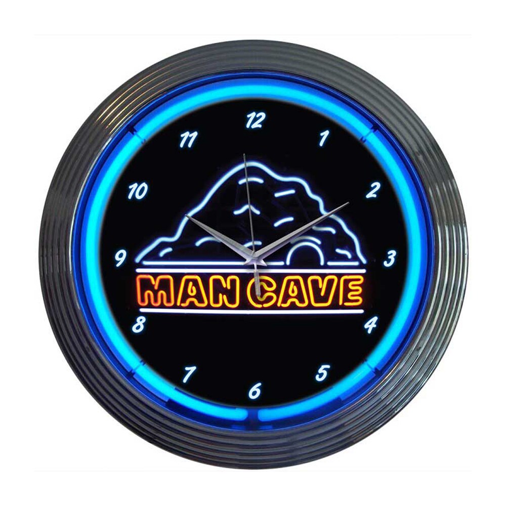 Neonetics Home Indoor Restaurant Kitchen Decorative Mancave Neon Wall Clock