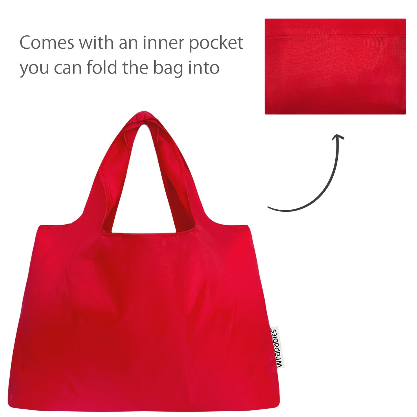 Wrapables Large &#x26; Small Foldable Tote Nylon Reusable Grocery Bags, Set of 2