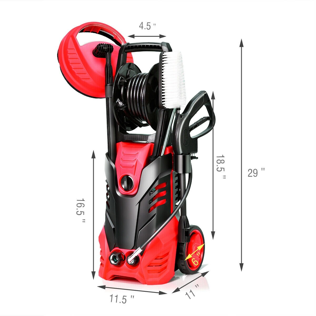 3000 PSI Electric High Pressure Washer With Patio Cleaner