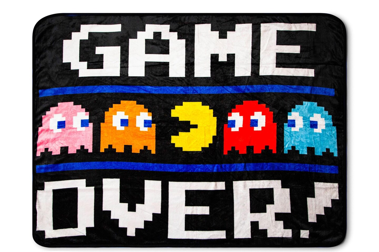 Pac-Man &#x22;Game Over&#x22; Fleece Throw Blanket | 45 x 60 Inch Cozy Blanket