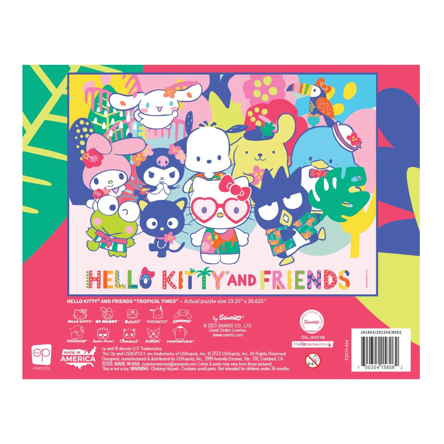 Sanrio Hello Kitty and Friends &#x22;Tropical Times&#x22; 1000 Piece Jigsaw Puzzle