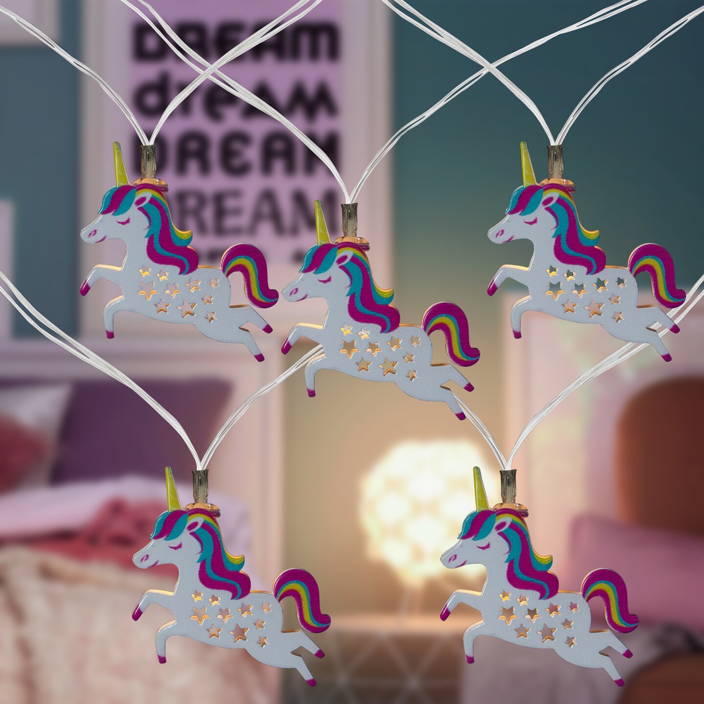 Northlight Unicorn Mini Christmas Light Set - 3' Clear Wire - 10ct