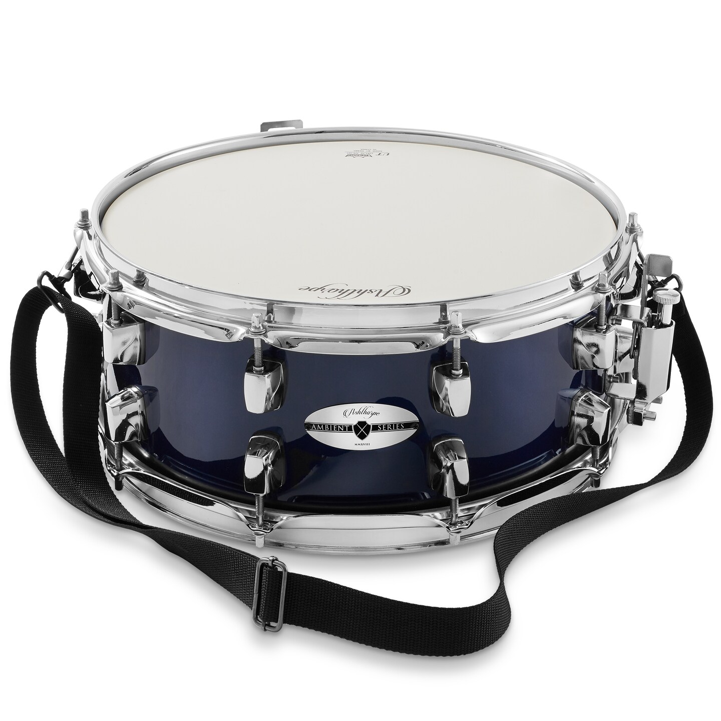 Ashthorpe Snare Drum Set with Remo Head - Student Beginner Kit with Stand, Padded Gig Bag, Practice Pad, Neck Strap, and Sticks