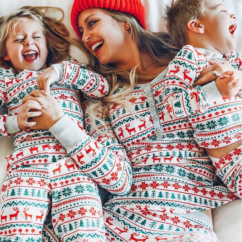 Girls fashion matching christmas outfits