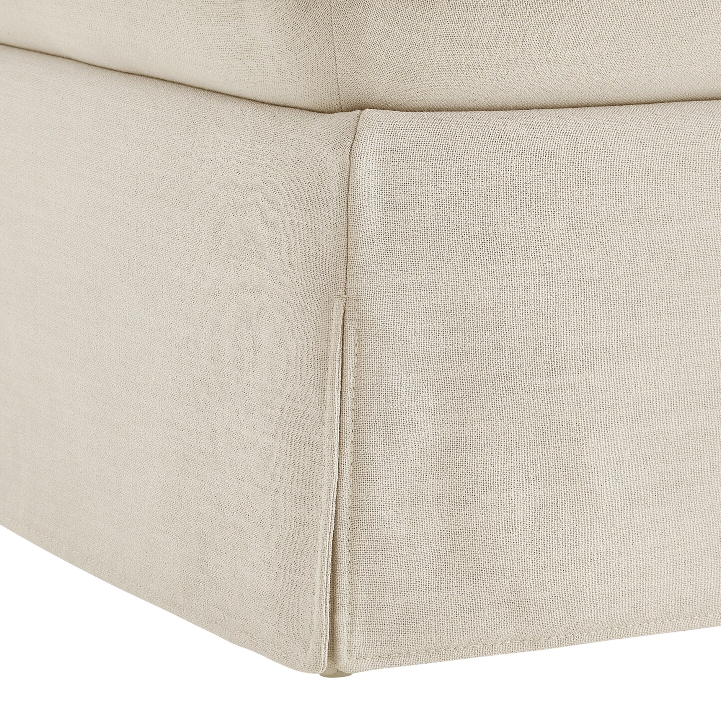Maelynn Linen Rectangular Ottoman
