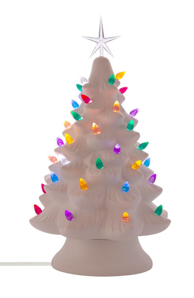 Medium Multicolor Ceramic Christmas Tree Toppers.