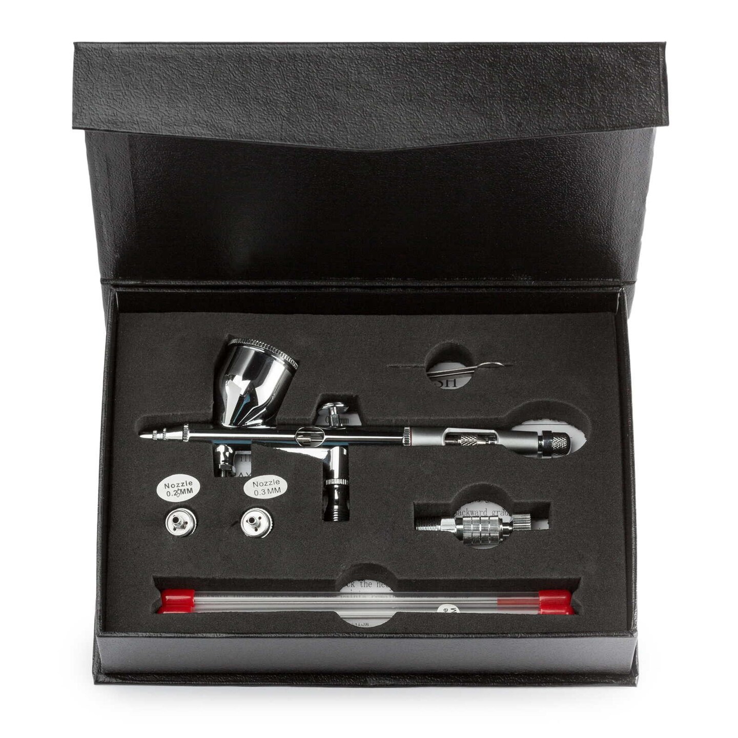 PointZero Precision 9cc Airbrush Set MAC Valve Crenelated (.2mm .3mm .5mm)