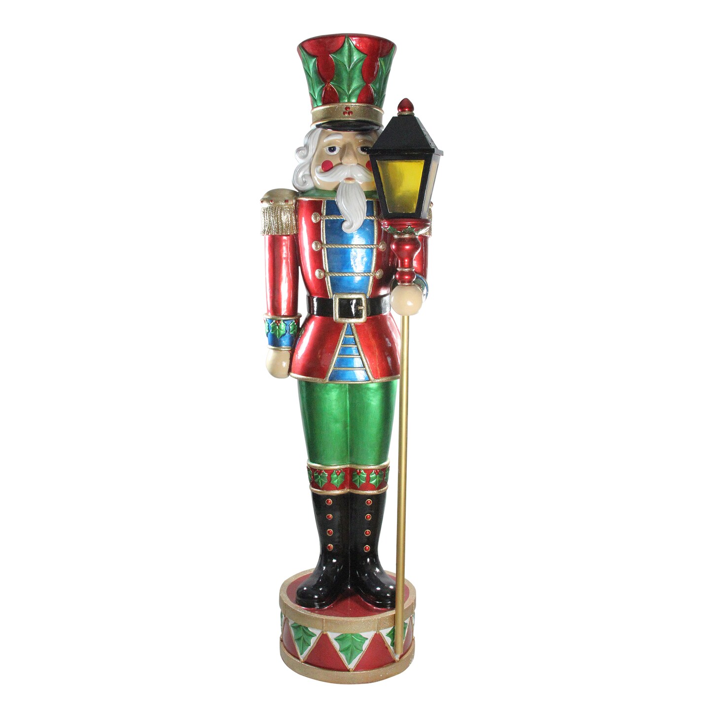 Northlight Commercial Christmas Nutcracker and Street Lamp Outdoor Decoration - 6' - Red and Green