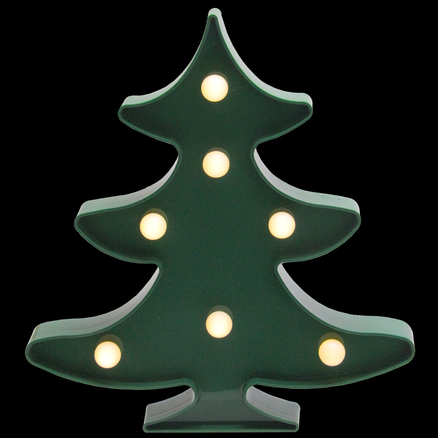 Northlight 8.75&#x22; Green Christmas Tree Marquee Wall Sign