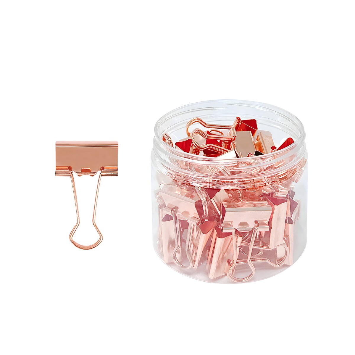 Wrapables Rose Gold Binder Clips for Office Paper Clamps Paper