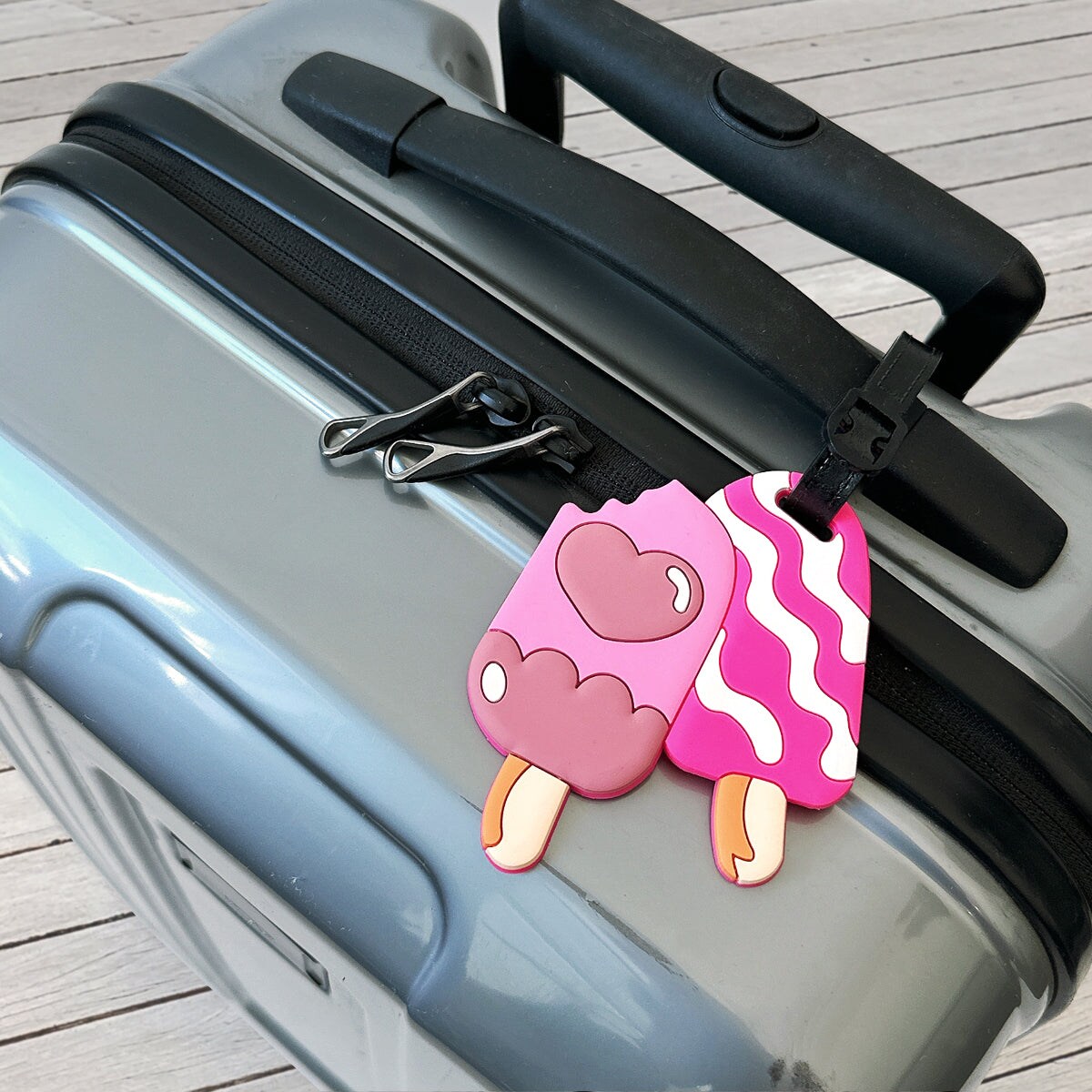 Wrapables Silicone Animal Luggage Tag with ID Card (Set of 3)