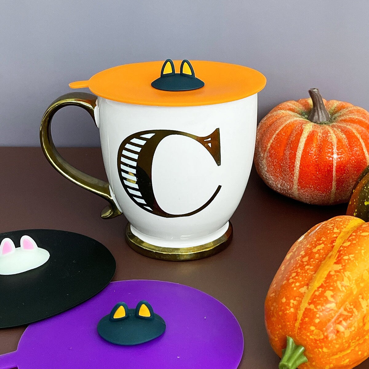 Wrapables® Silicone Cup Lids, Anti-Dust Airtight Mug Covers for Hot and Cold Beverages (Set of 6)