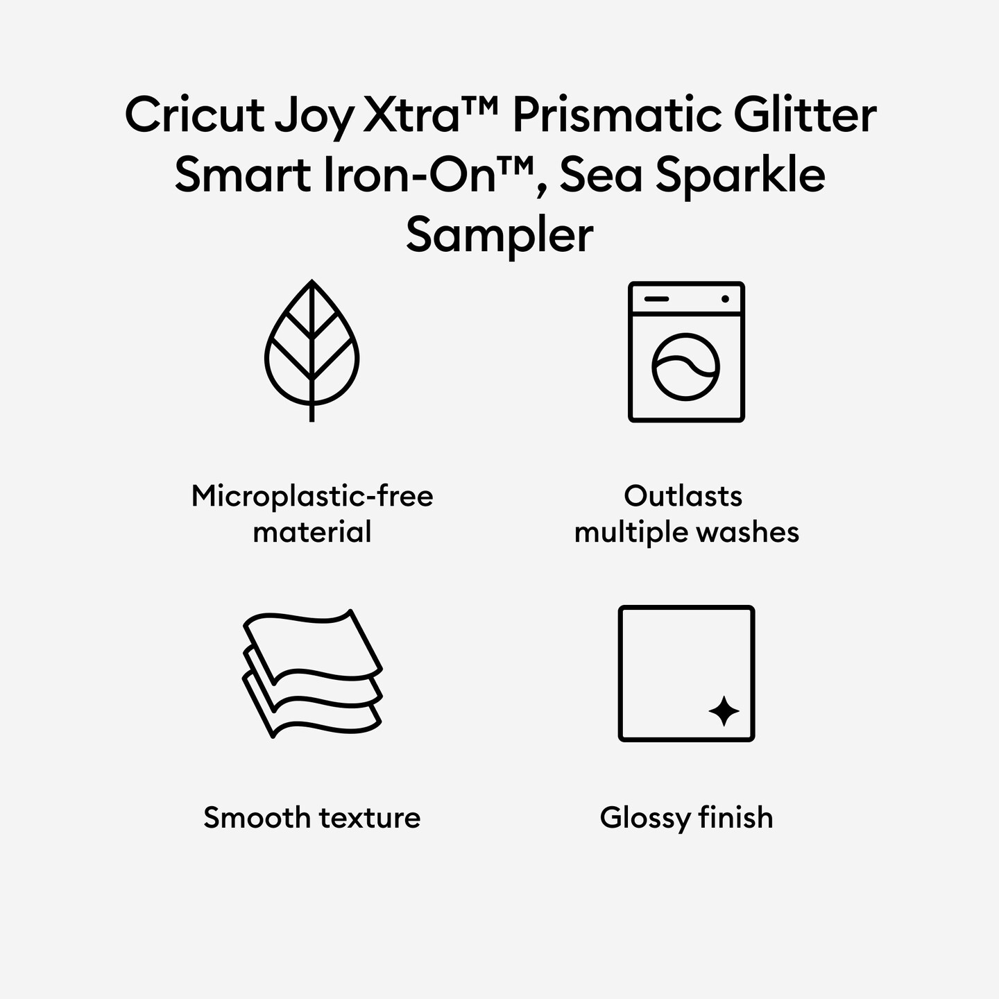 Cricut Joy Glitter Smart Iron-On Black