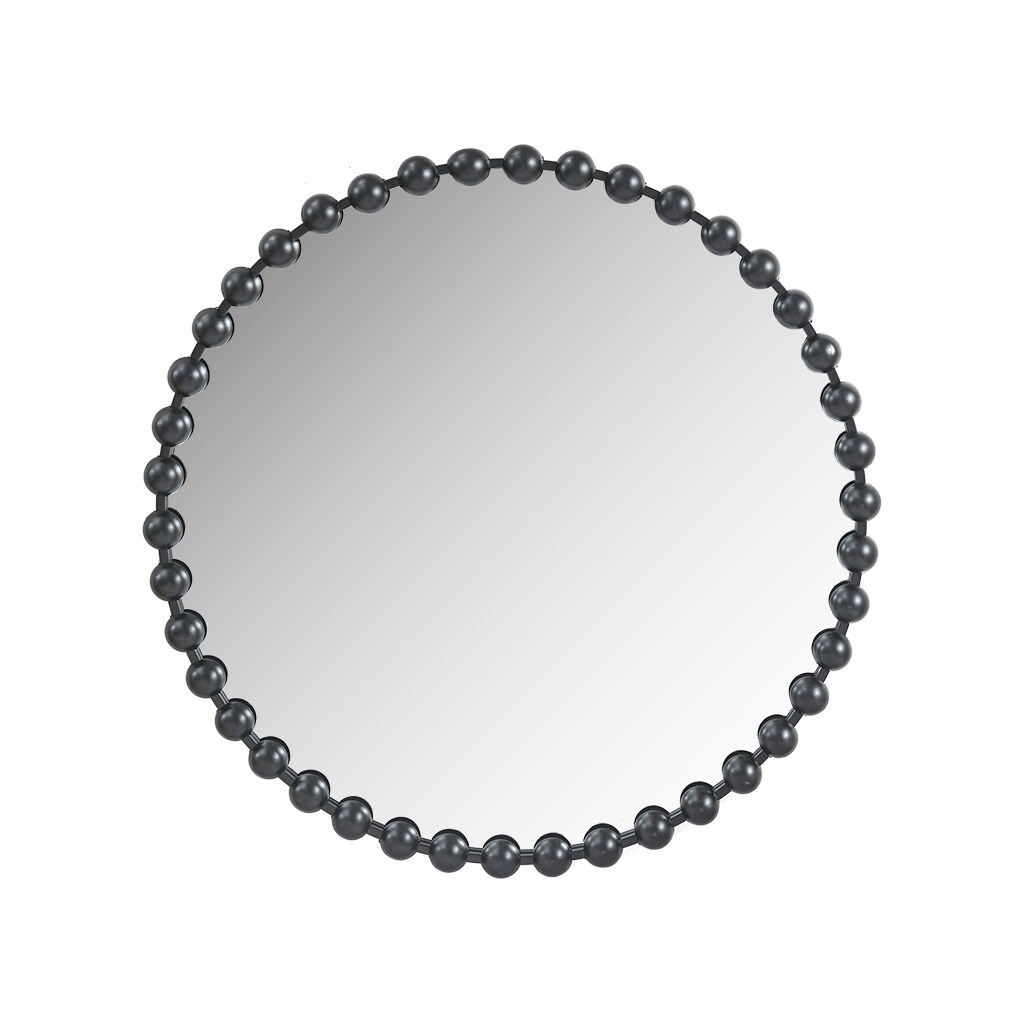 Gracie Mills   Beaded Round Wall Mirror