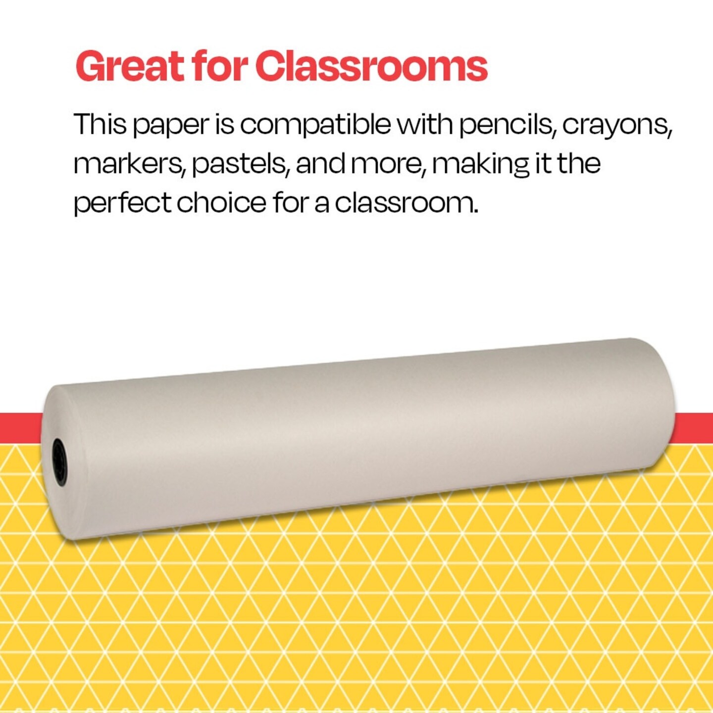 School Smart Newsprint Roll, 36 Inches x 1470 Feet, White