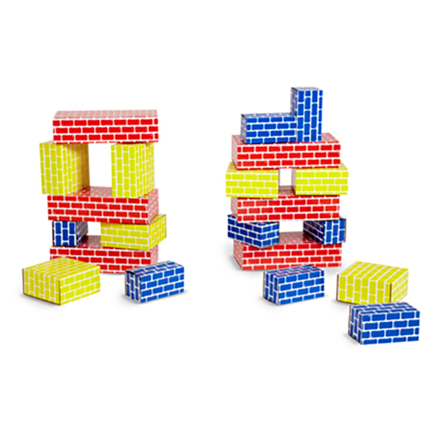Childcraft Corrugated Building Blocks, Various Sizes, Primary Colors, Set of 36
