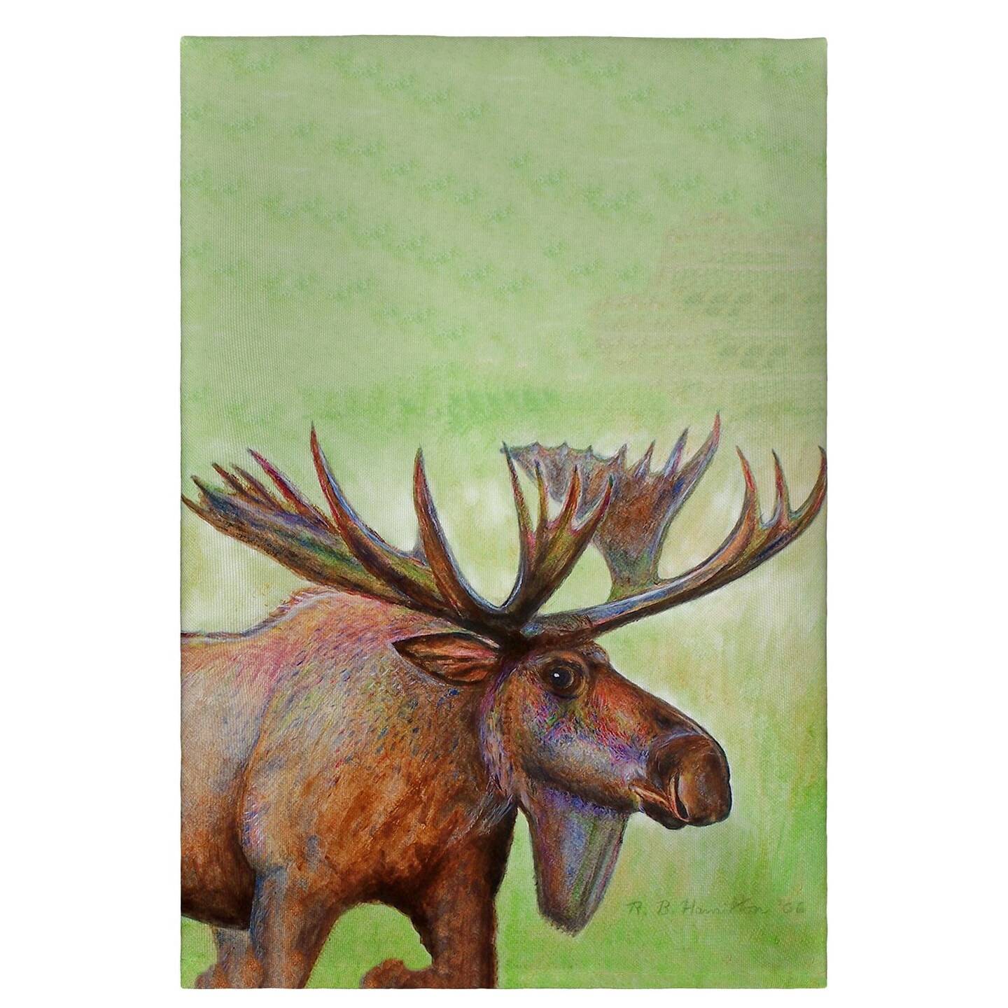 Betsy Drake Moose Guest Towel