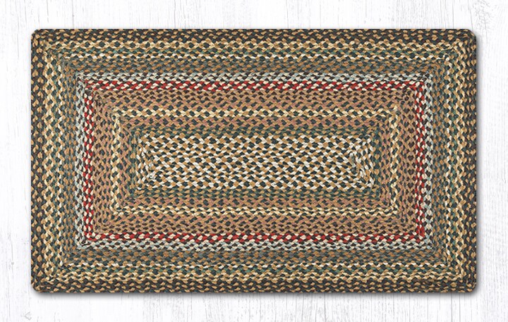 Earth Rugs RC-51 Fir Tonal Oblong Braided Rug 27 Inch X 45 Inch