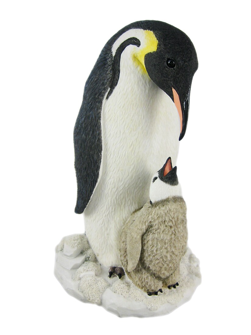 Mother And Child Penguin Statue Baby Chick