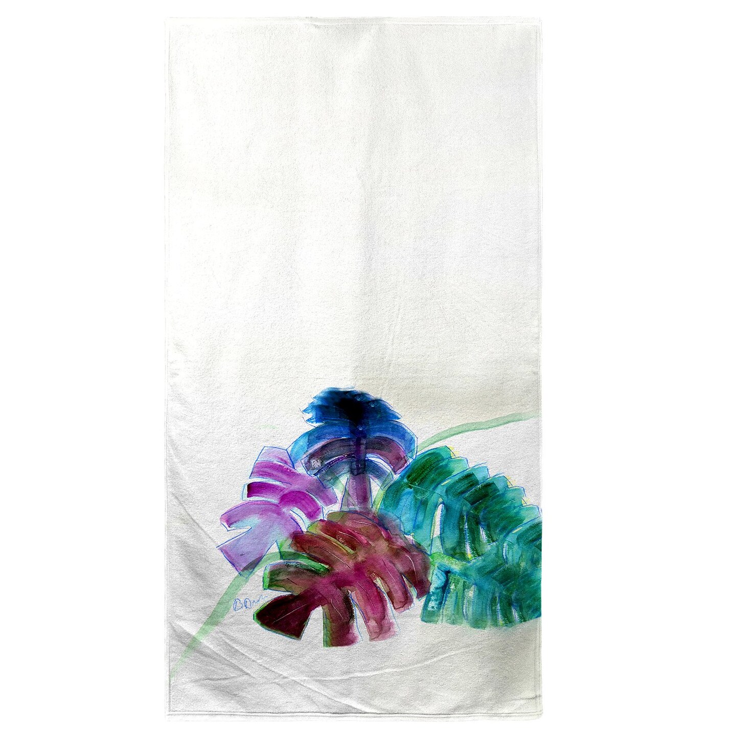 Betsy Drake Monstera Leaves Beach Towel