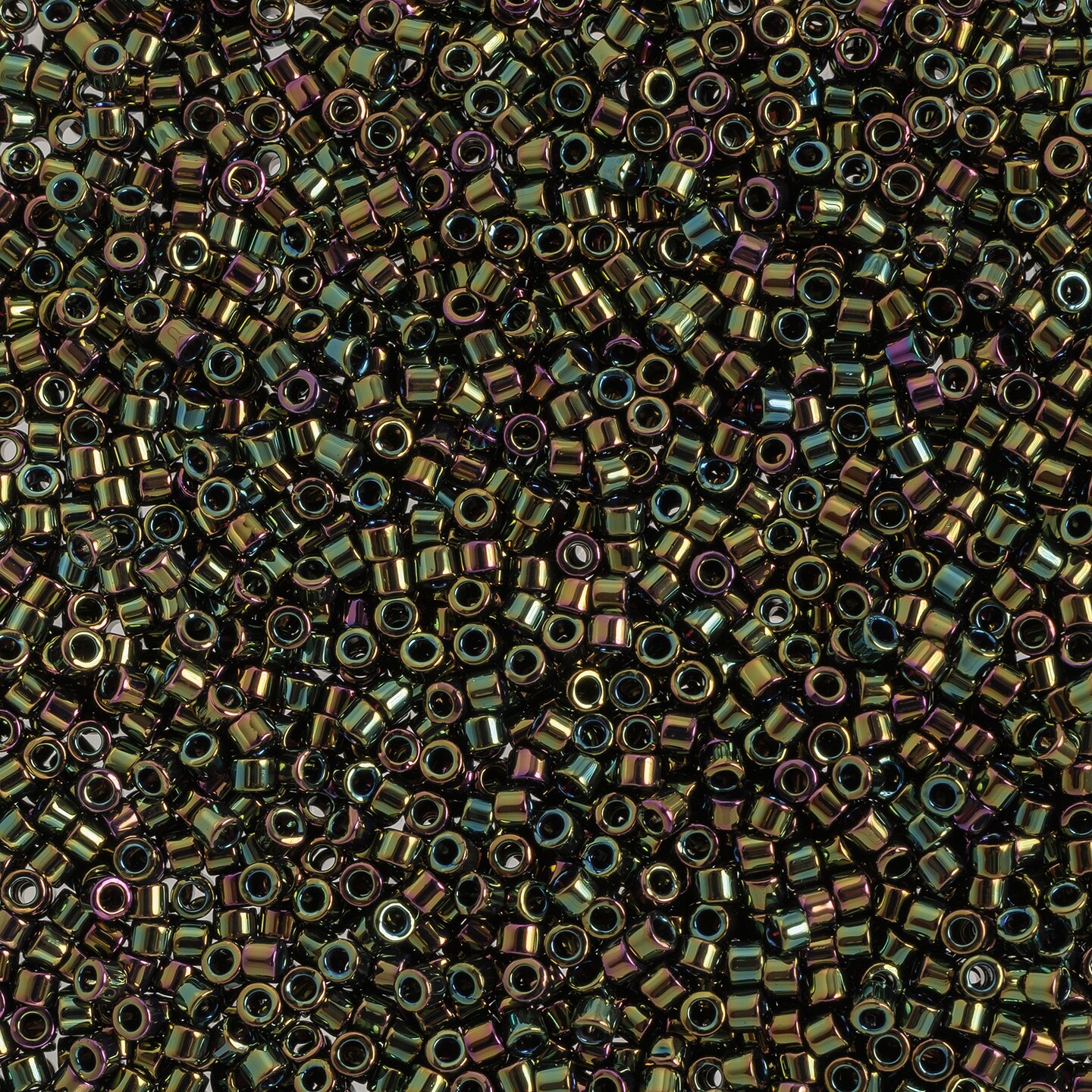 Miyuki Delica 5.2g Iris AB Glass Beads, 11/0