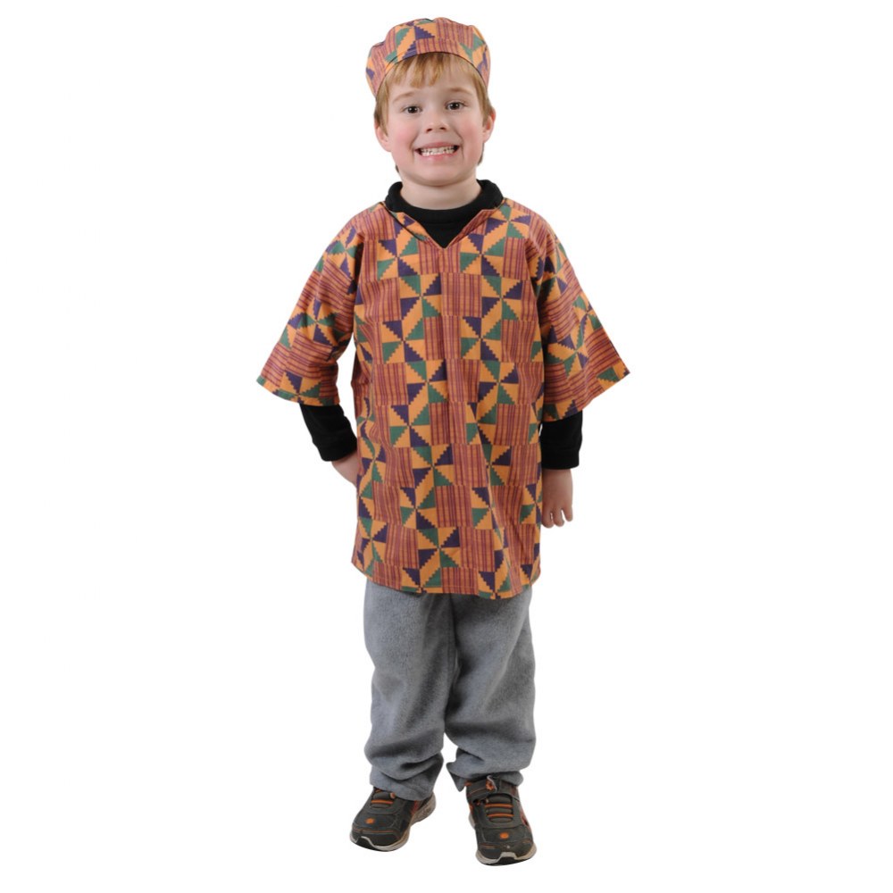 Kaplan Early Learning Company Festive Multiethnic Kente-Inspired Dashiki Boy Garment